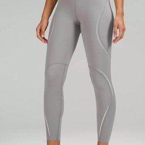 Lululemon Base Pace HR Tight 25" Reflective Color Gull Gray Size 6